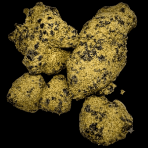 Moonrocks cannabis on a black background
