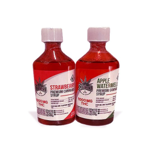 Um frasco de Smashed Premium Cannabis Syrup - 1000mg THC