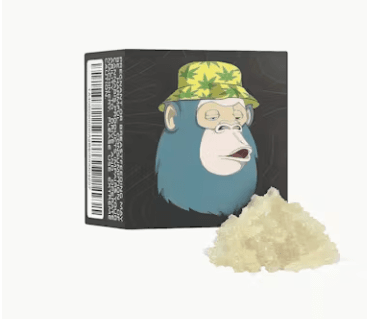 live resin sugar diamonds container 1000 mg on white background