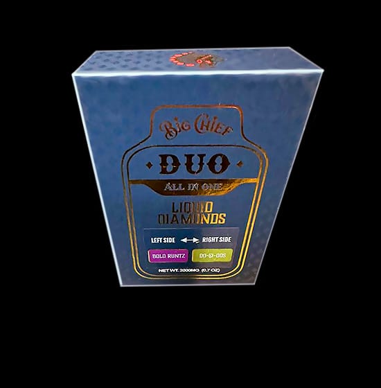 A box of Big Chief DUO Liquid Diamonds Disposable – 2g