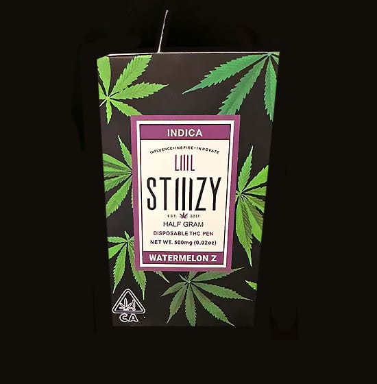 A Box of Stiiizy Indica Watermelon z - 500mg