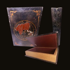 Vintage World Atlas Book-Style Stash Box