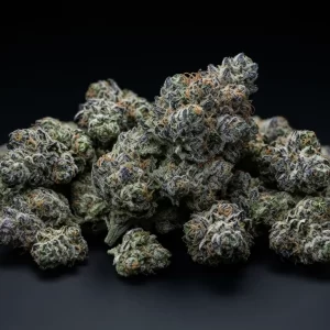 Smurf Berry nugs on a black bg.