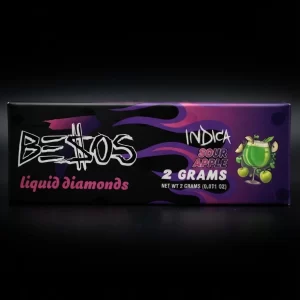 Besos Disposable Vape box on a black background.