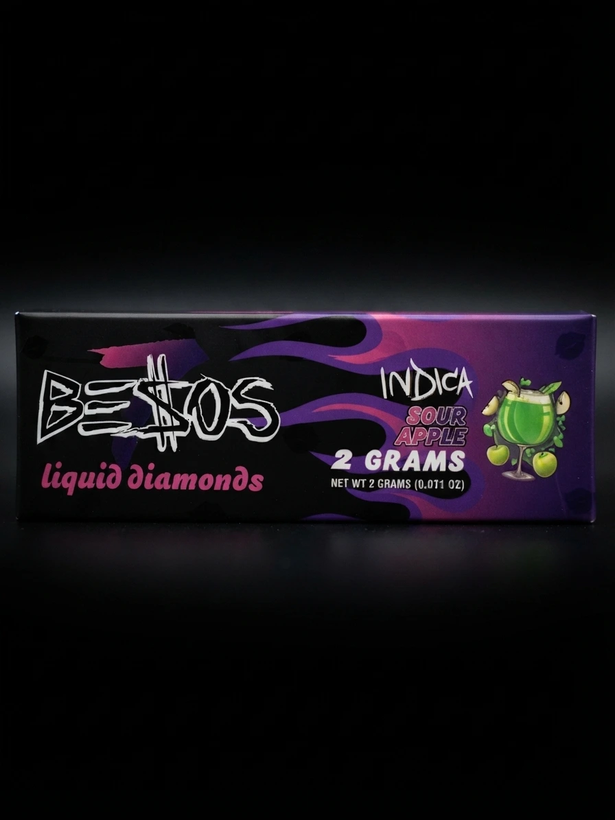Besos Disposable Vape box on a black background.