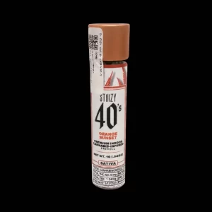 Orange Sunset Stiiizy 40 - 1g on a black bg